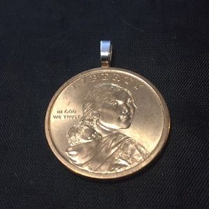 Coin pendant Sacajawea $1 coin